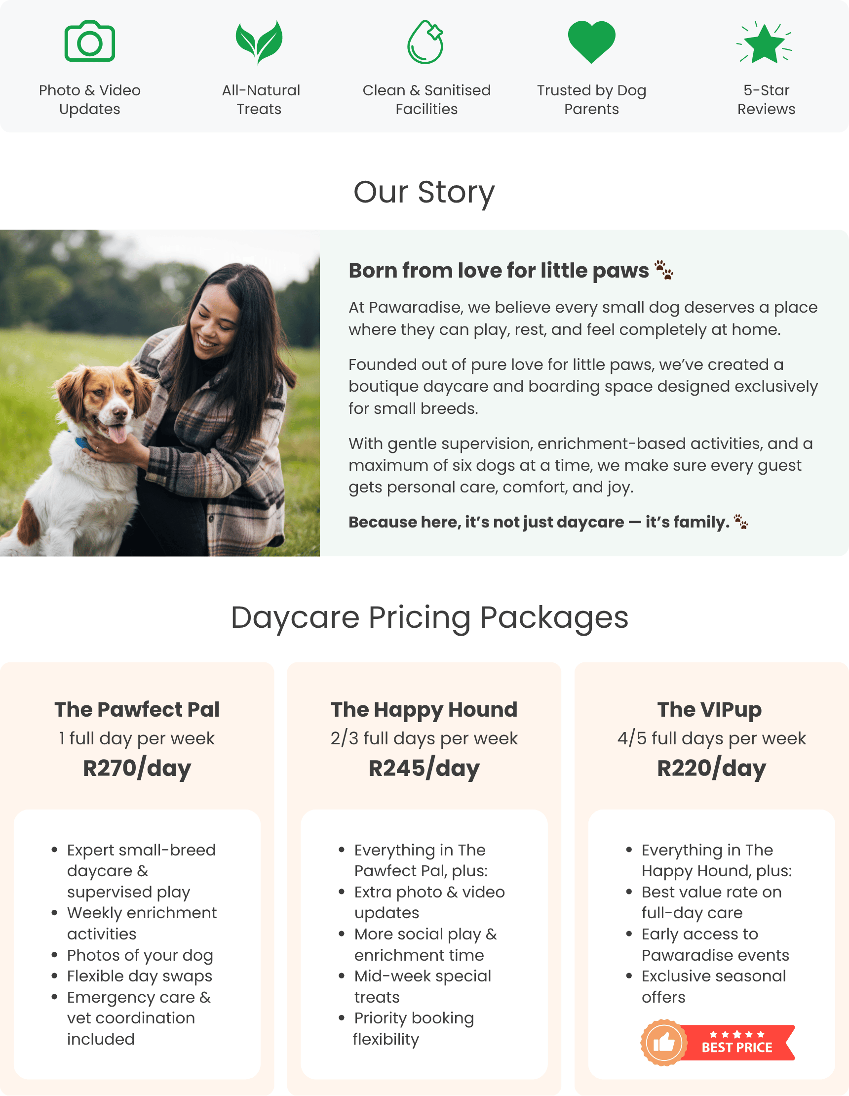 Pawaradise — Day Care & Boarding for Small Dogs Only